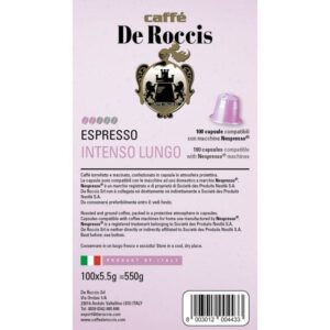INTENSO LUNGO De Roccis kapsułki do Nespresso - 100 kapsułek