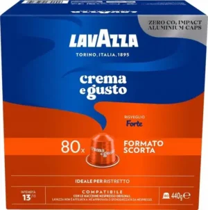 Lavazza Crema e Gusto Forte 80 aluminiowych kapsułek do Nespresso