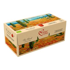 20 organicznych aluminiowych kapsułek z włoską kawą Monet Lungo kompatybilnych z Nespresso